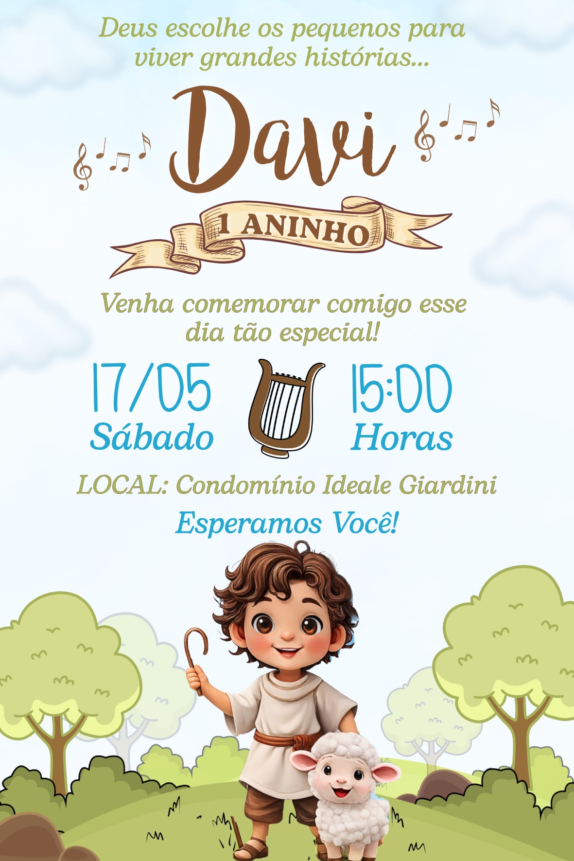 Convite Tradicional - Rei Davi — imagem principal